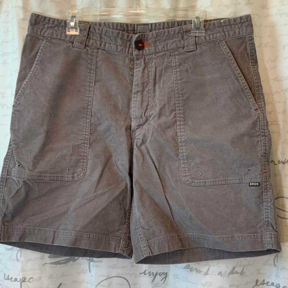 Howler Brothers Corduroy Shorts Mens Size 36 Gray 8" Inseam Outdoor Casual